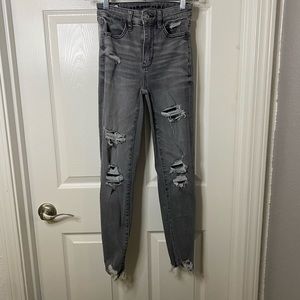 American eagle super high rise jegging size 00 short